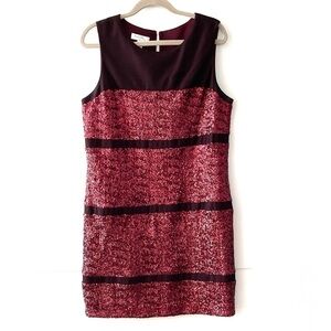 Red sequin cocktail dress